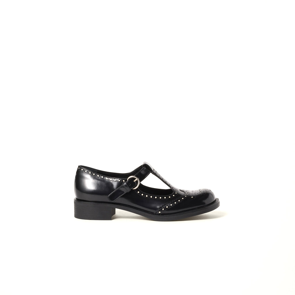 Winniemodo,Winnie modo,MIU MIU 5E303E, Miu Miu leather T-strap brogue shoes,Miu Miu t-strap shoes,Miu Miu t-strap brogue,Miu