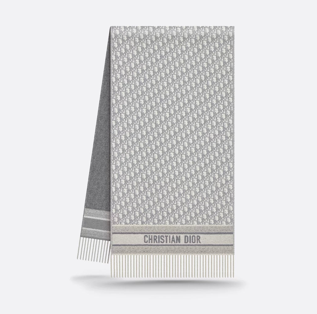 Winniemodo,Winnie modo,Dior 25CDO309I093,Dior oblique scarf,Dior scarf,Dior scarf sale,Dior scarf grey,Dior monogram scarf,Di