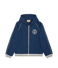 Gucci interlocking G logo patch zipped hoodie,Gucci men's jacket,GUCCI 756648XJFV7 ,Gucci outlet,GG jacket,Gucci online shop,