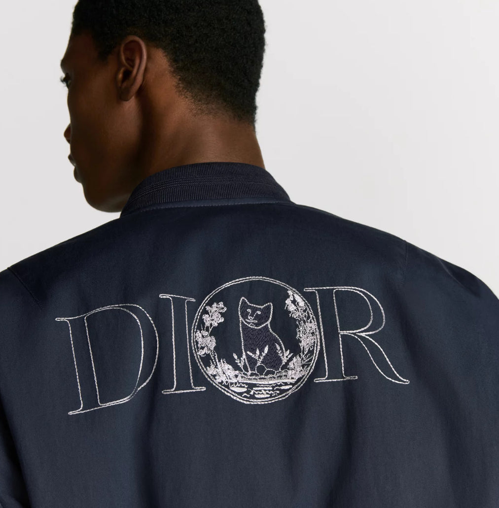 Dior 143C432I3004,Dior Hylton Nel bomber jacket,Dior Hylton Nel jacket,Dior navy zip up jacket,Dior bomber jacket mens,Dior z