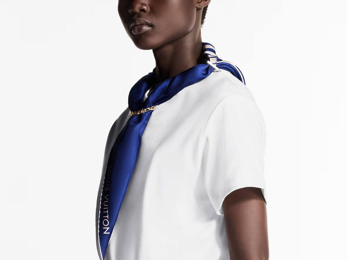 Louis Vuitton 1AHJ08,LV 1AHJ08,Louis Vuitton nautical scarf T-shirt,LV nautical scarf T-shirt,Louis Vuitton scarf T-shirt,LV
