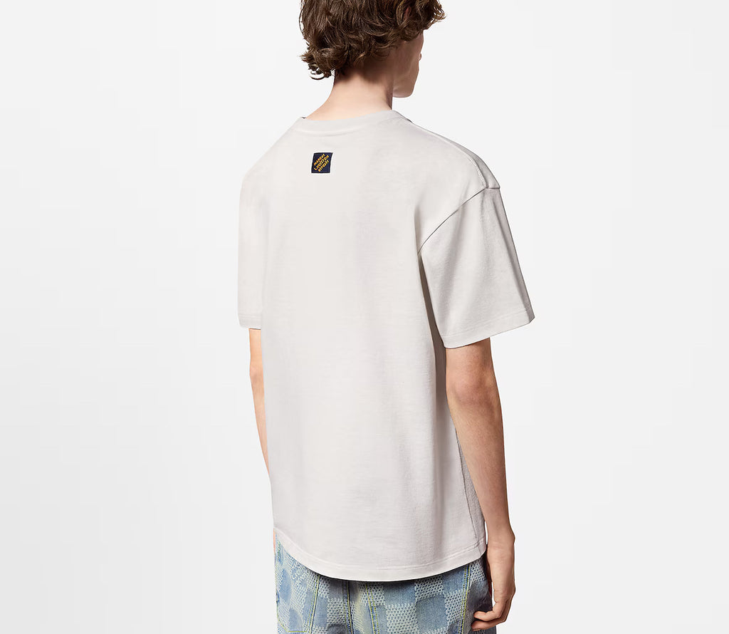 Louis Vuitton 1AFR94,LV 1AFR94,Louis Vuitton embroidered short sleeved T-shirt,LV embroidered short sleeved T-shirt,Louis Vui
