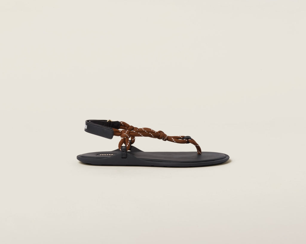 Winniemodo,Winnie modo,MIU MIU 5Y184E,Miu Miu Riviere cord leather sandals,MIU MIU thong sandals,MIU MIU rope sandals,MIU MIU