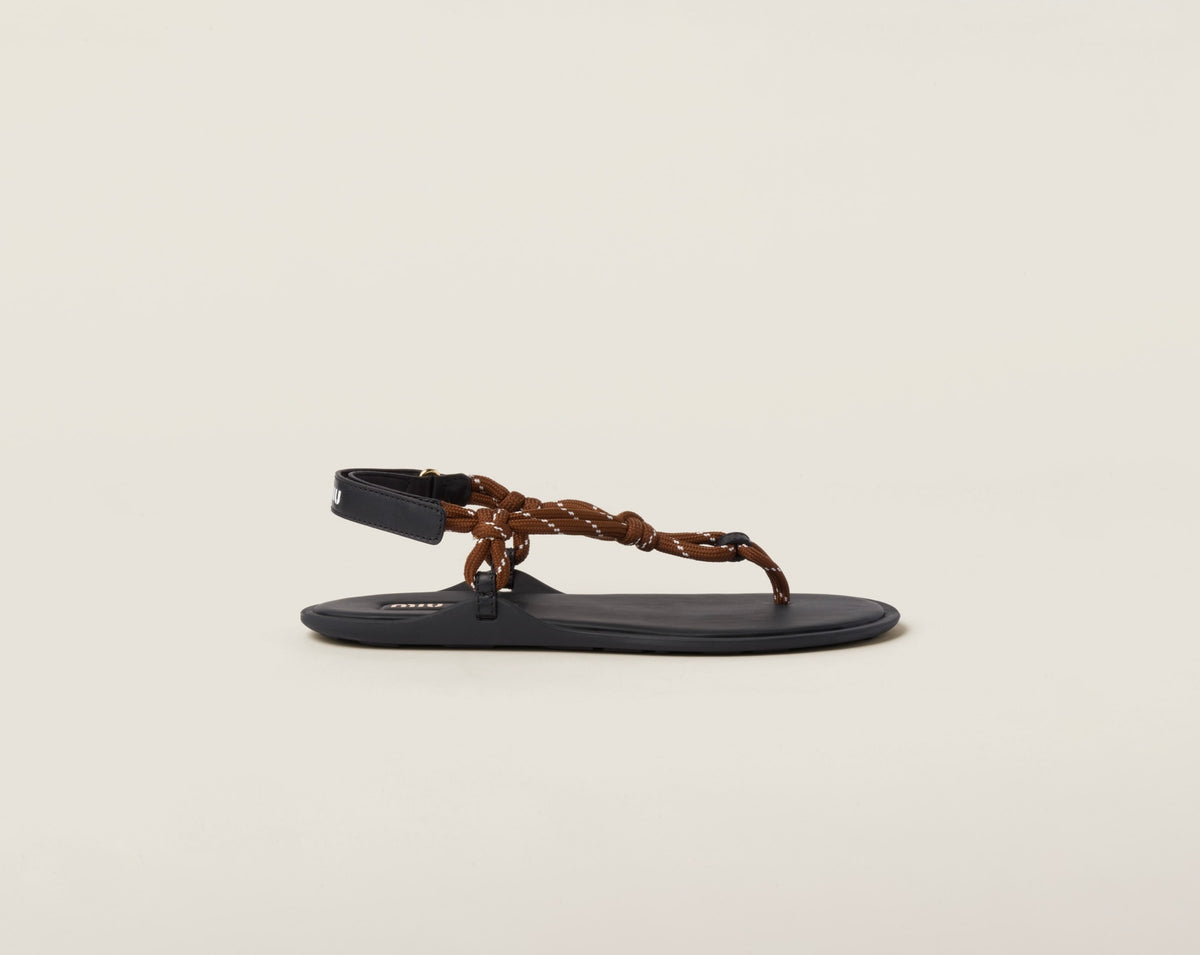 Winniemodo,Winnie modo,MIU MIU 5Y184E,Miu Miu Riviere cord leather sandals,MIU MIU thong sandals,MIU MIU rope sandals,MIU MIU