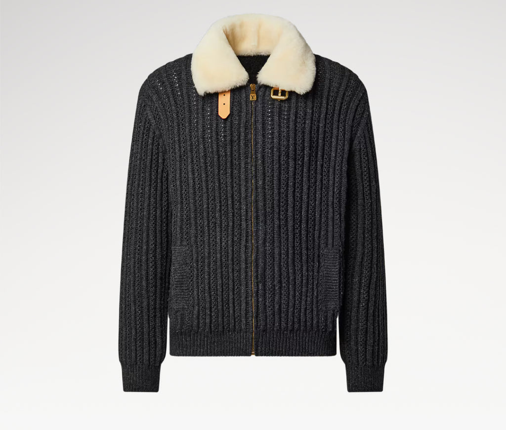 Winniemodo,Winniemodony,Louis Vuitton 1AJBU7,LV 1AJBU7,Louis Vuitton cashmere blouson,LV jacket shearling collar,Louis Vuitto