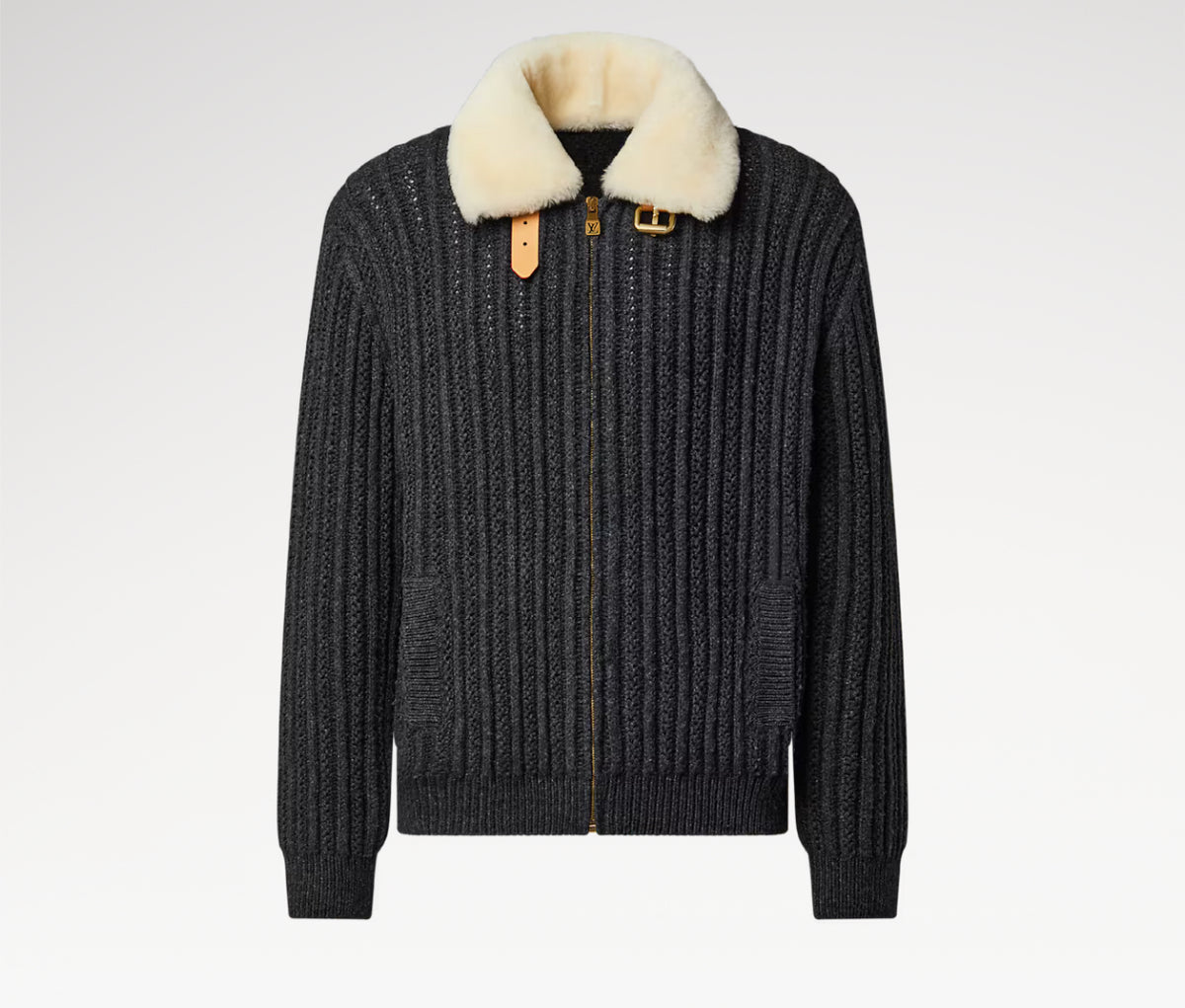 Winniemodo,Winniemodony,Louis Vuitton 1AJBU7,LV 1AJBU7,Louis Vuitton cashmere blouson,LV jacket shearling collar,Louis Vuitto