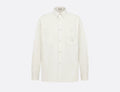 Dior 593D581A3011,Dior CD diamond shirt,Dior CD embroidery white shirt,Dior white shirt,Dior white shirt mens,Dior white shir