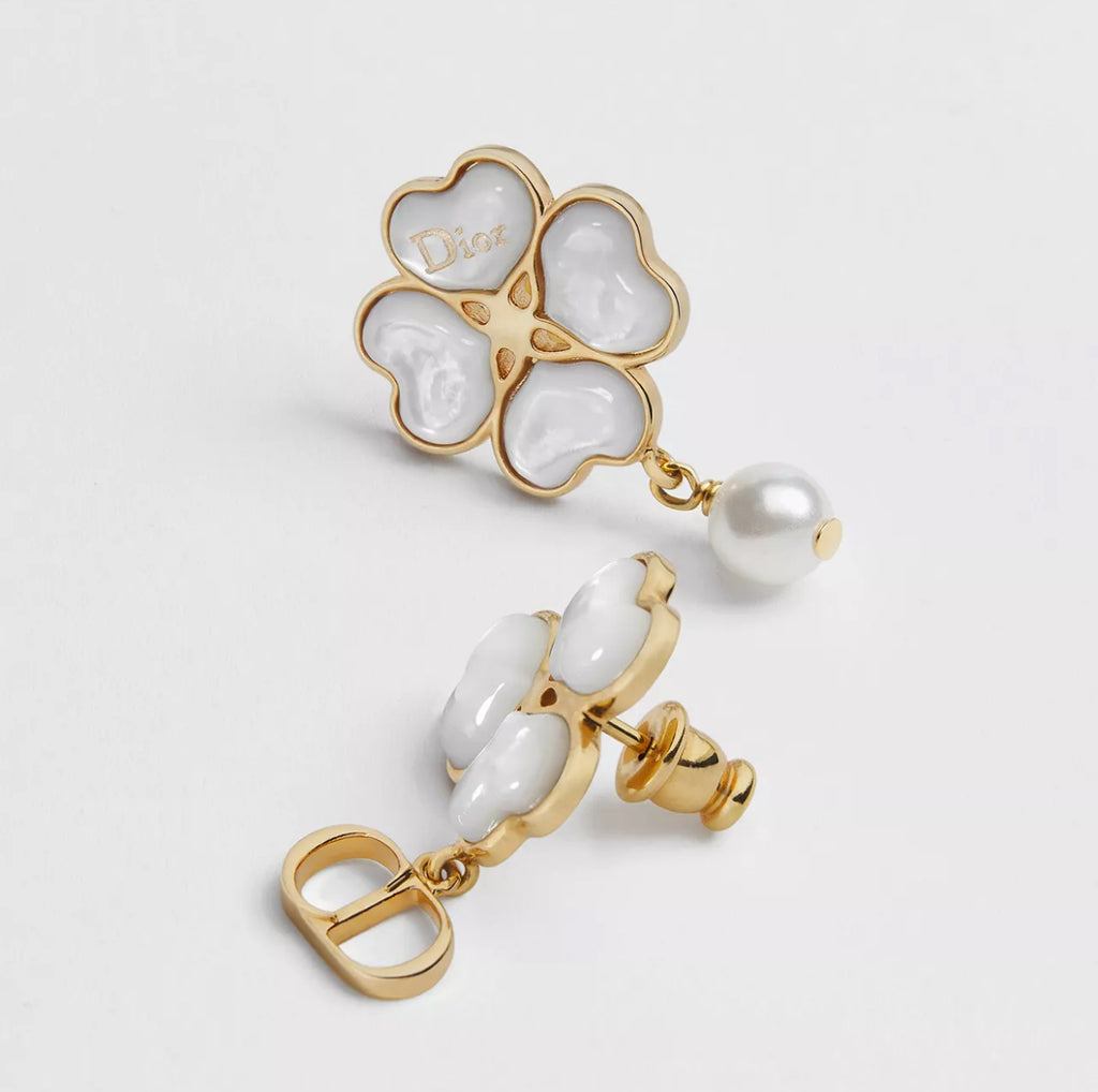 Winniemodo,Winniemodony,Dior E4488WOMMP,Dior earrings,Dior earrings sale,Dior clover earrings,Luxury accessories,Fashion Acce
