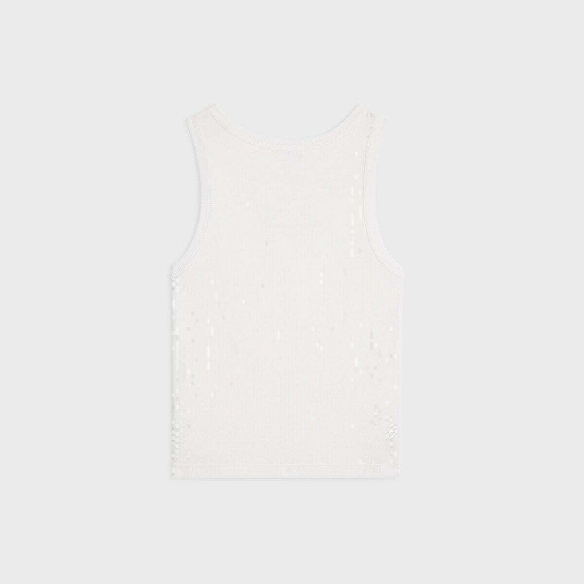 Celine 2X45N019.01OW,Celine triomphe top,Celine triomphe vest,Celine triomphe white vest,Celine white vest,Celine white top,C