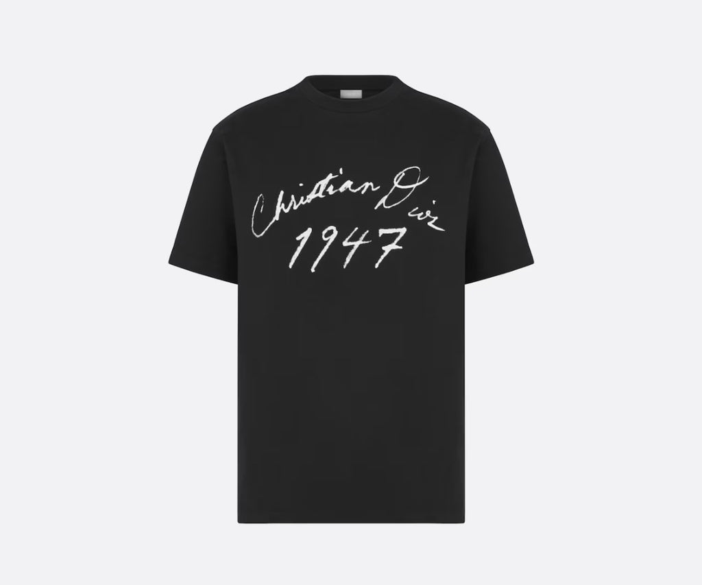 Dior handwritten Christian Dior relaxed fit T-shirt,Dior 493J696F0554, Dior T-Shirt,Dior T- Shirt mens,Dior T- Shirt authenti