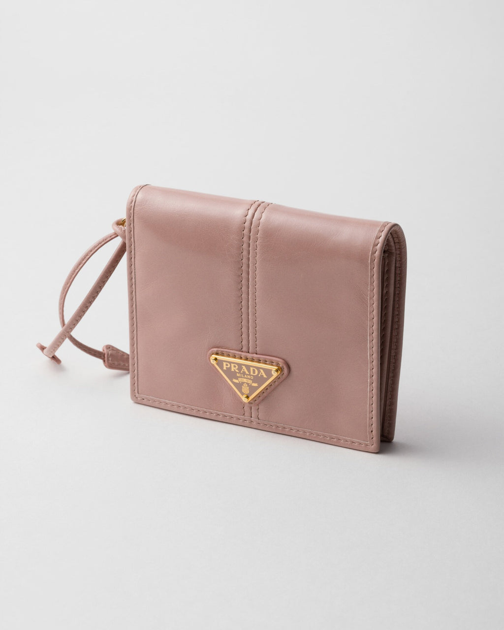 Prada 1MV204,Prada small leather wallet,Prada pink leather wallet,Prada small wallet womens,Prada wallet,Prada leather wallet