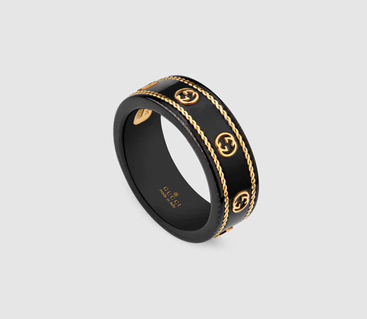 Winniemodo,Winniemodony,Gucci icon 18K ring with interlocking G,Gucci ring black,Gucci ring sale,Gucci ring women,Gucci ring