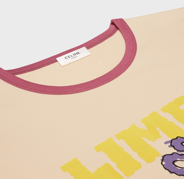 Celine RX0CF507Z,Celine 70’s T-shirt in cotton,Celine limbo t-shirt,Celine limbo tee,Celine tee,Celine t-shirt,Celine t-shirt