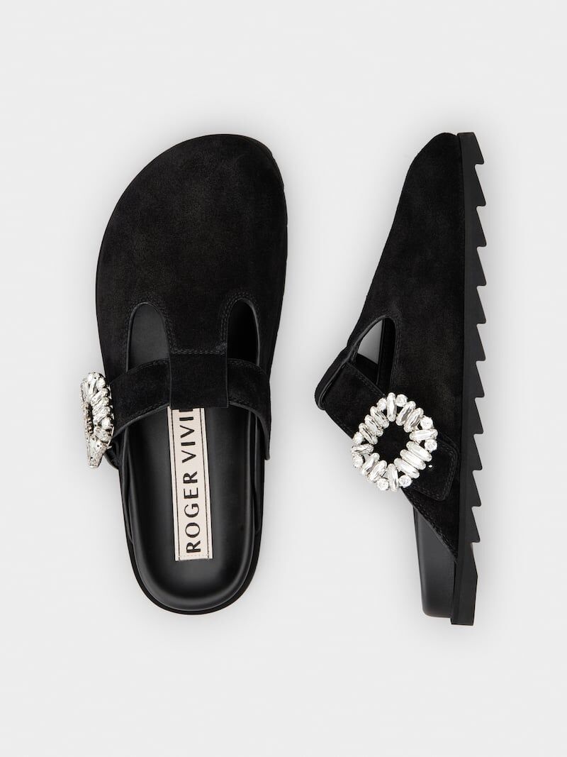 Winniemodo,Winniemodony,Roger vivier RVW62542100HG0B999,Roger Vivier Slidy mules suede,Roger Vivier mules suede,Roger vivier
