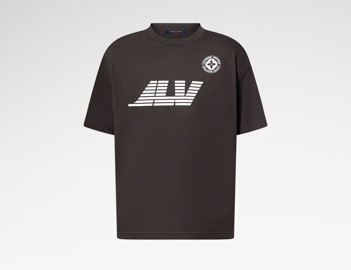 Louis Vuitton 1AHCLA,LV 1AHCLA,Louis Vuitton washed printed T-shirt,Louis Vuitton chocolate T-shirt,Louis Vuitton mens T-shir