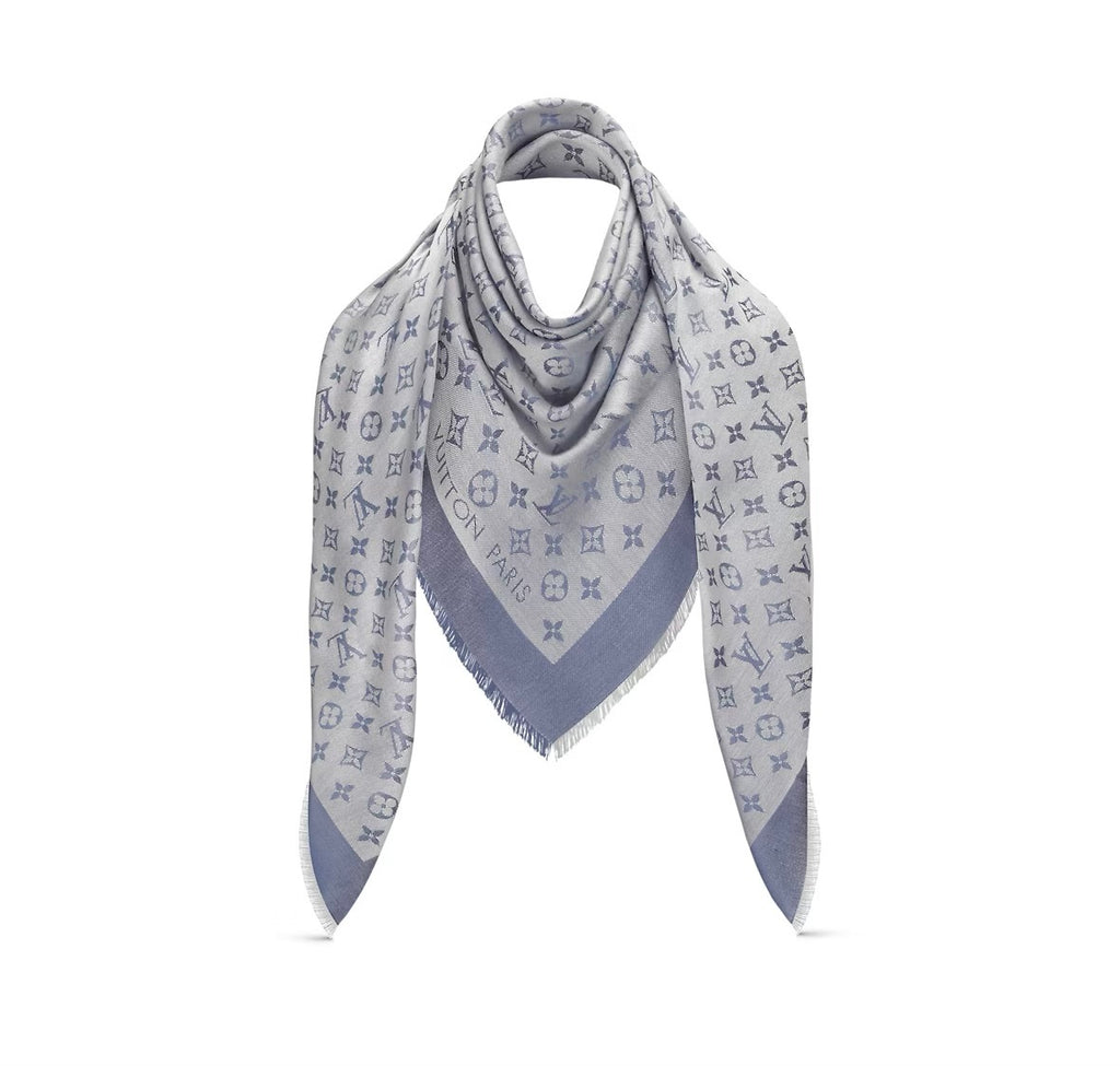 Louis Vuitton monogram denim shawl