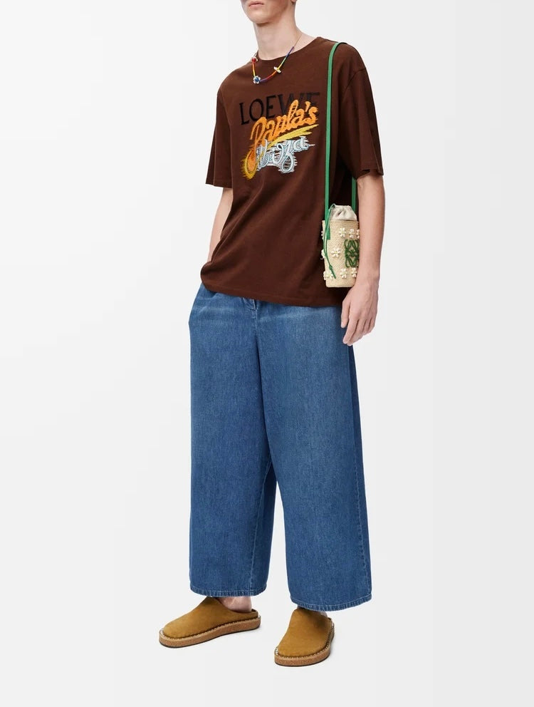 Loewe H616Y22X84,Loewe paula’s Ibiza T-shirt,Loewe paula’s Ibiza brown T-shirt,Paula’s Ibiza brown t-shirt,Loewe paula t-shir