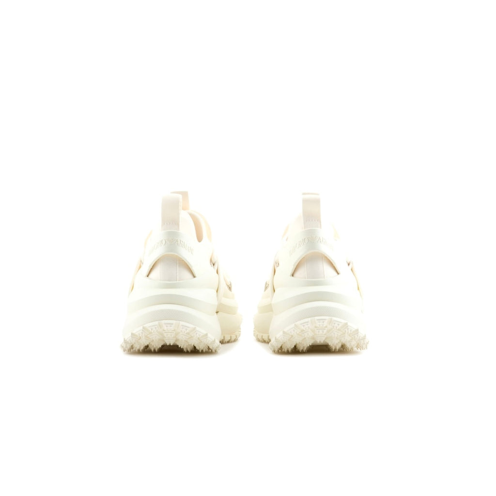Emporia Armani X4X653XR08300638,Emporia Armani Nylon Sneakers With Scuba Details,Emporia Armani white sneaker,Emporia Armani