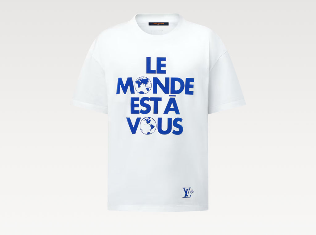 Louis Vuitton 1AHCW5,LV 1AHCW5,Louis Vuitton Graphic T-shirt,Louis Vuitton white T-shirt,LV white mens T-shirt,LV t-shirt 202