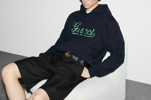 Gucci cotton jersey hooded sweatshirt,Gucci 788771XJGQK, Gucci sweater on sale,Gucci sweater authentic,Gucci sweater outlet,G