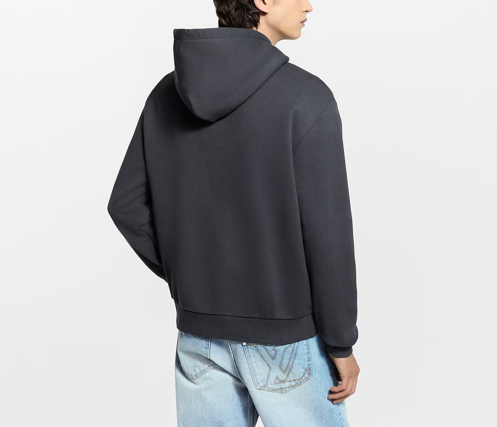 Winniemodo,Winniemodony,Louis Vuitton 1AJCFN,LV 1AJCFN,LV embellished signature hoodie,Louis Vuitton grey hoodie,LV grey hood