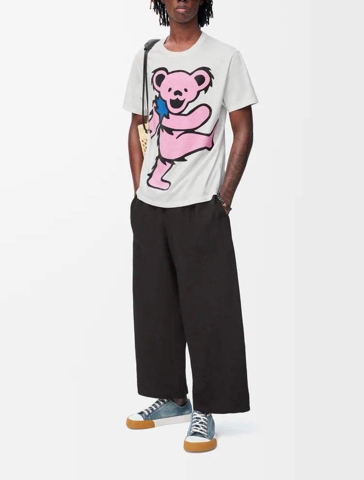 Loewe H616Y22J15,Loewe relaxed fit T-shirt in cotton,Loewe teddy bear t-shirt,Loewe teddy bear tee,Loewe teddy bear white t-s