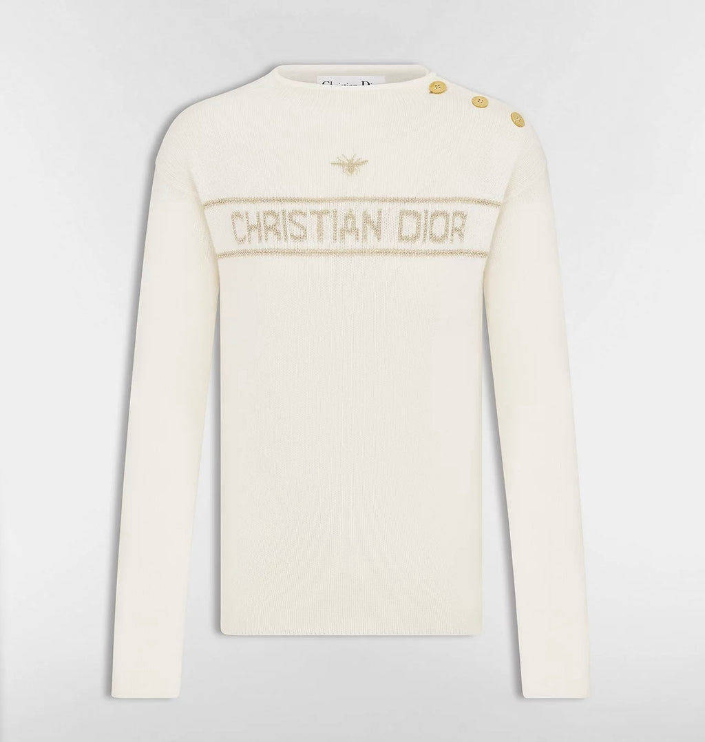 Winniemodo,Winniemodony,Dior 614S94B0549,Dior cashmere sweater,Dior cashmere sweater sale,Dior sweater women,Dior sweater whi
