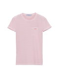 Prada P24R2gs,Prada striped T-shirt,Prada striped red T-shirt,Prada white red striped crew neck sweater,Prada striped pocket