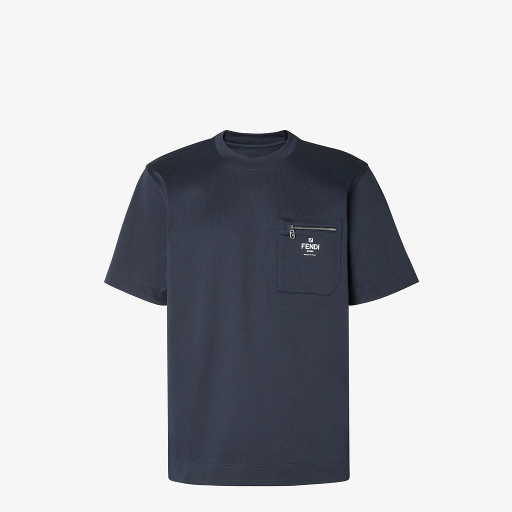 Fendi FY0936ARYRF0QB0,Fendi pocket T-shirt,Fendi pocket Mens T-shirt,Fendi pocket T-shirt Navy,Fendi pocket mens T-shirt blue