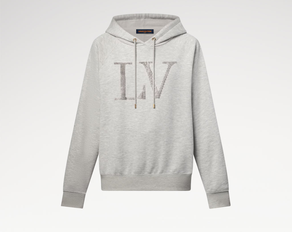 Winniemodo,Winnie modo,Louis Vuitton 1AIBlG,LV 1AIBlG,Louis Vuitton rhinestone signature hoodie,Lv rhinestones hoodie,Louis V