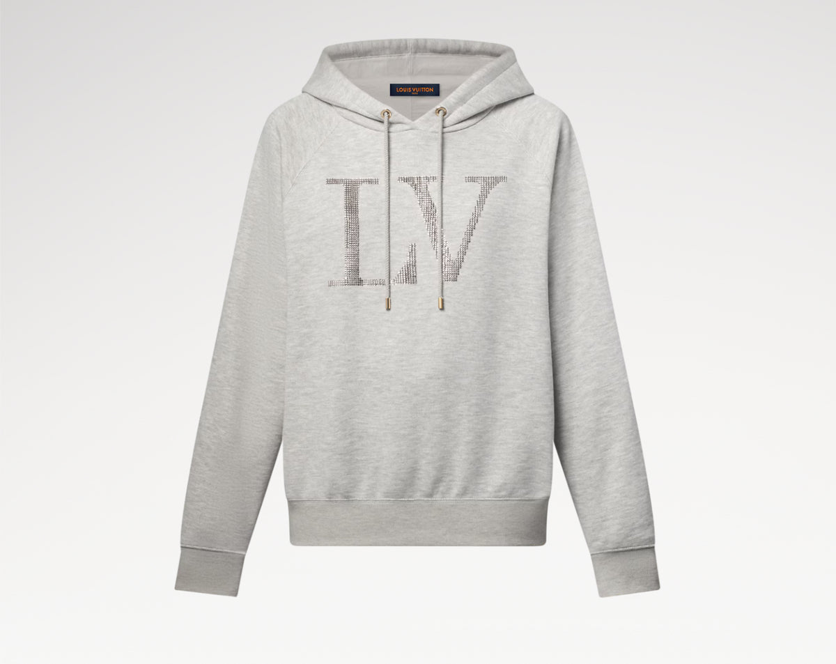 Winniemodo,Winnie modo,Louis Vuitton 1AIBlG,LV 1AIBlG,Louis Vuitton rhinestone signature hoodie,Lv rhinestones hoodie,Louis V