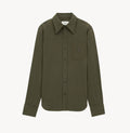 Saint Laurent 823673 Y3D50,YSL 823673 Y3D50,Saint Laurent cassandre shirt,YSL cassandre shirt,Saint Laurent khaki shirt,YSL k