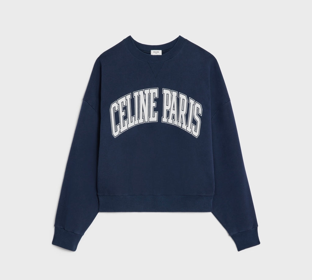 Celine oversized sweatshirt in cotton fleece, Celine 2y64g510z,  Celine sweater on sale, Celine sweater authenticity, Celine