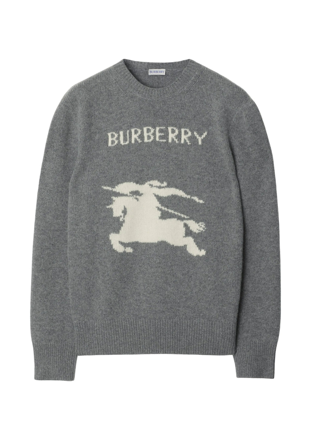 Burberry 8104878,Burberry sweater mens,Burberry sweater cashmere grey,Burberry sweater wool grey,Burberry knitwear grey,Burbe