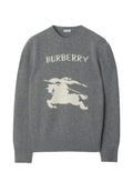 Burberry 8104878,Burberry sweater mens,Burberry sweater cashmere grey,Burberry sweater wool grey,Burberry knitwear grey,Burbe