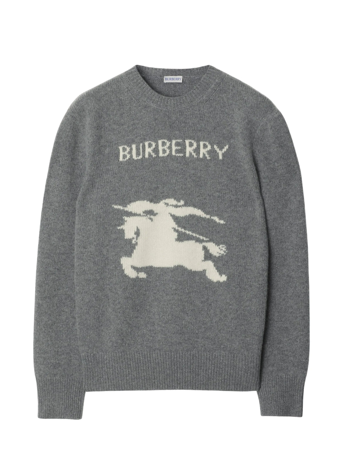 Burberry 8104878,Burberry sweater mens,Burberry sweater cashmere grey,Burberry sweater wool grey,Burberry knitwear grey,Burbe