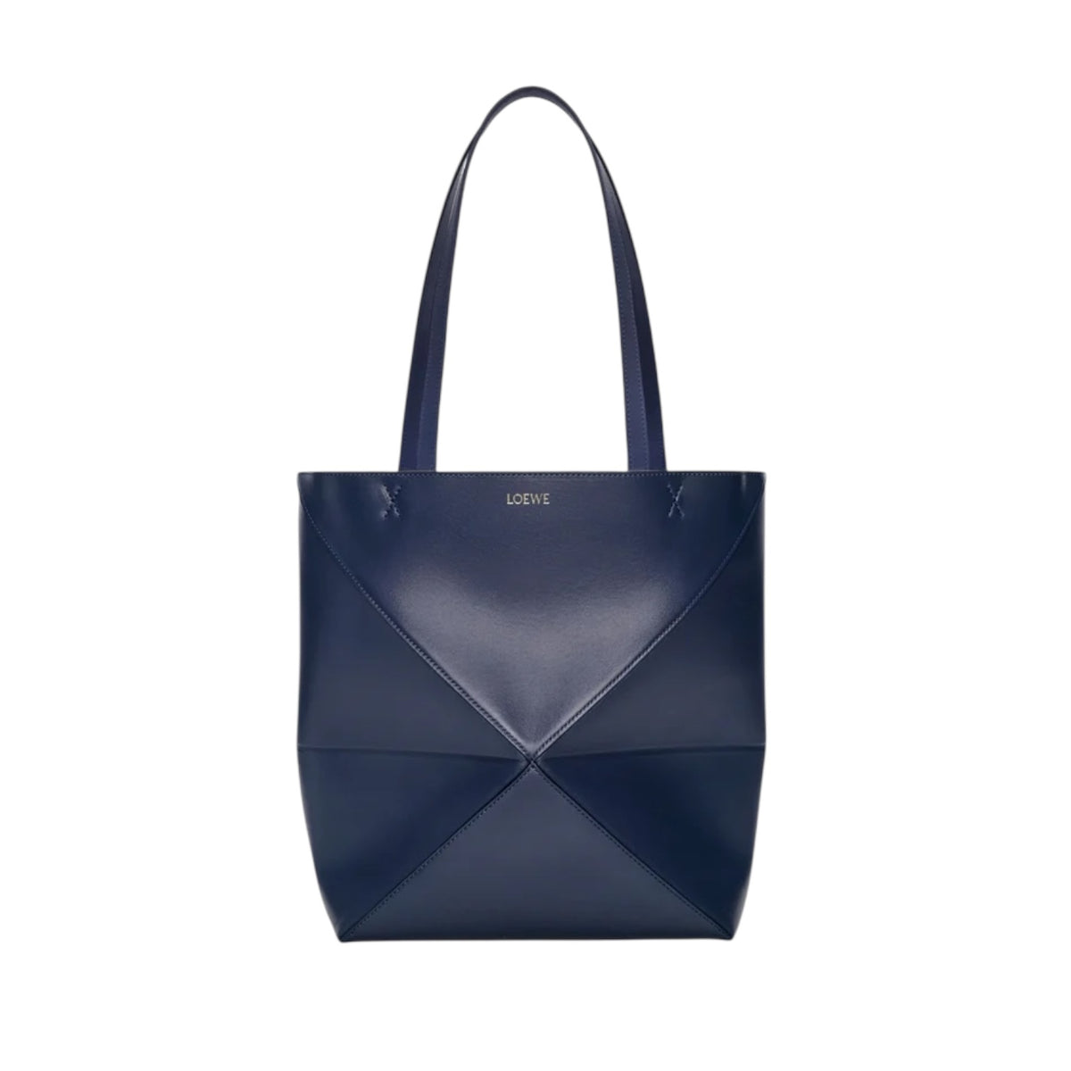 Loewe IDA657G50X01,Loewe Medium Puzzle Fold tote in shiny calfskin,Loewe puzzle fold tote bag,Loewe puzzle tote bag,Loewe blu