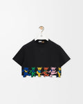 Loewe S616Y22X82,Loewe cropped T-shirt black,Loewe teddy bear black t-shirt,Loewe dancing Bear black t-shirt,Loewe teddy bear