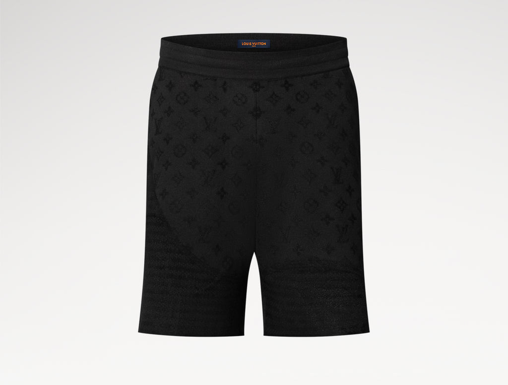 Louis Vuitton 1AHC59,Lv 1AHC59,Louis Vuitton graphic shorts,Louis Vuitton black monogram shorts,LV black monogram mens shorts