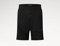 Louis Vuitton 1AHC59,Lv 1AHC59,Louis Vuitton graphic shorts,Louis Vuitton black monogram shorts,LV black monogram mens shorts