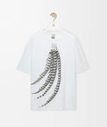 Loewe H526Y22XCE,Loewe loose fit T-shirt in cotton,Loewe feather print t-shirt,Loewe white t-shirt,Loewe white tee,Loewe t-sh