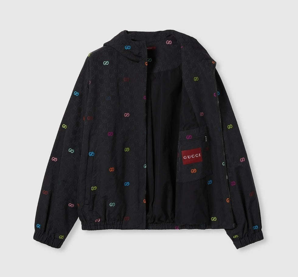 Winniemodo,Winnie modo,Gucci 83330 8ZATA,Gucci GG cotton ripstop zip jacket,Gucci zip up jacket,Gucci jacket,Gucci jacket bla