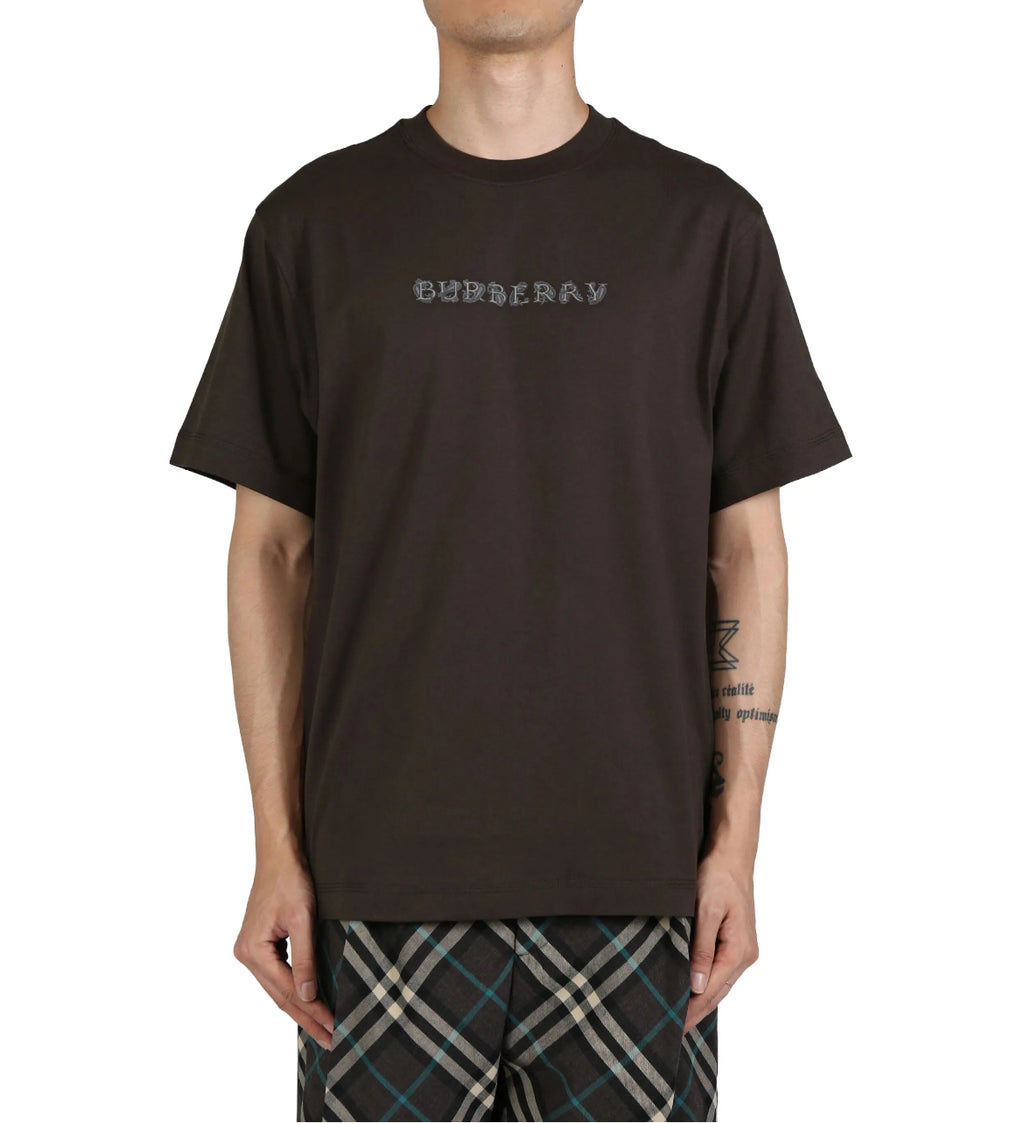 Burberry 8097875,Burberry logo T-shirt,Burberry logo T-shirt mens,Burberry logo T-shirt brown,Burberry T-shirt brown mens,Bur