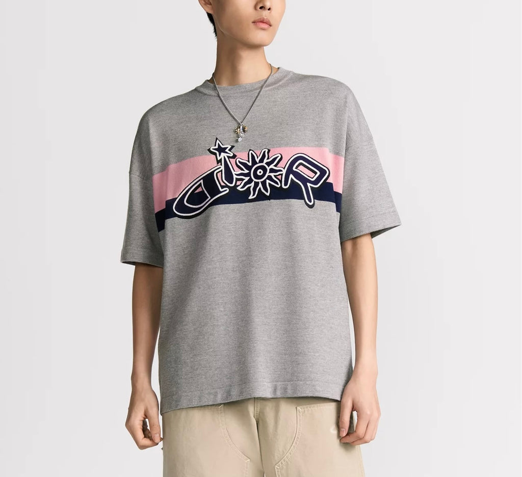 Dior 593M622A2015,Dior and Lewis Hamilton T-shirt,Dior and Lewis Hamilton,Dior and Lewis Hamilton T-shirt grey,Dior Lewis Ham