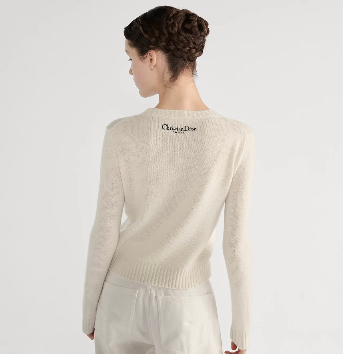 Winniemodo,Winniemodony,Dior 614S57A0053,Dior cashmere knit sweater,Dior knit sweater.Dior knit sweater White,Dior knit sweat