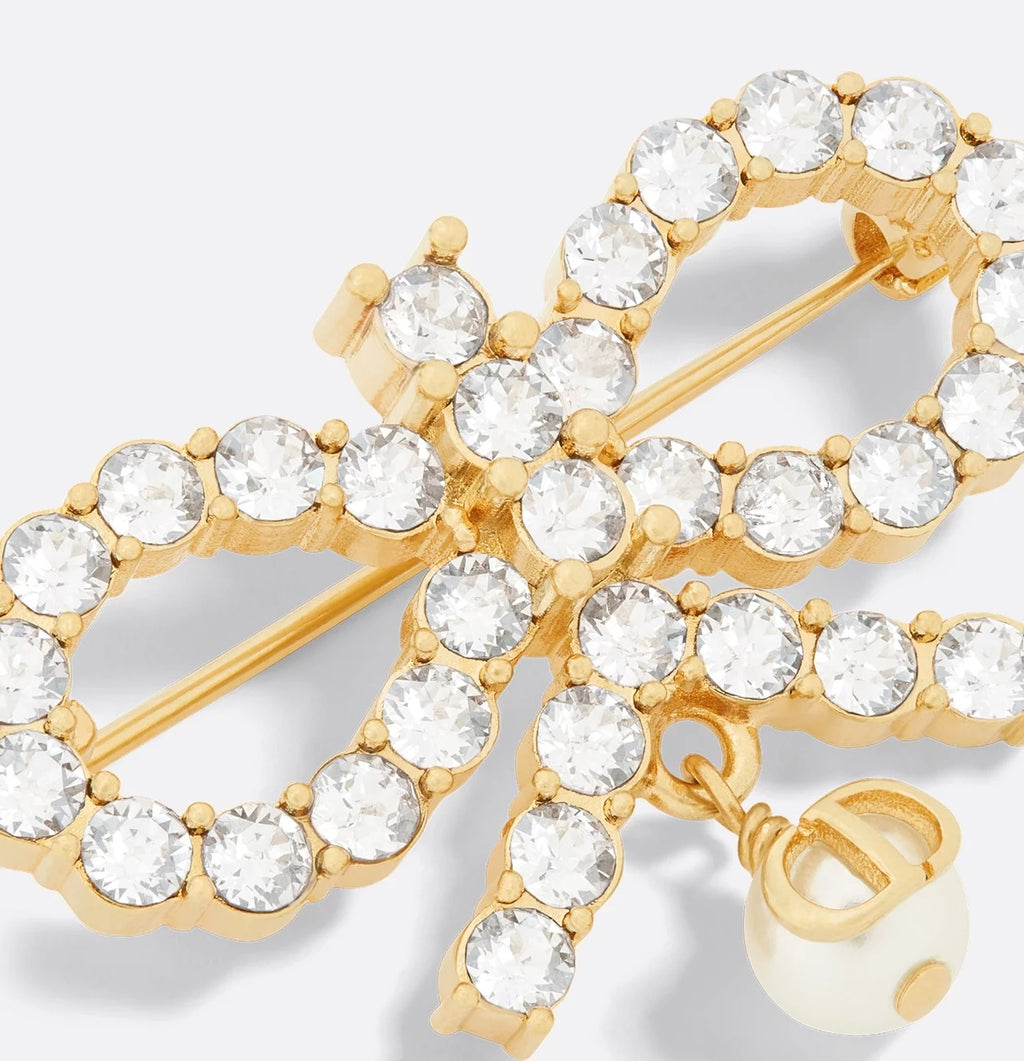 Le Noeud de Dior Brooch,Dior bow brooch on sale,Dior brooch bow,Dior brooch pearls bow,Dior gold pearls brooch,Dior brooch go