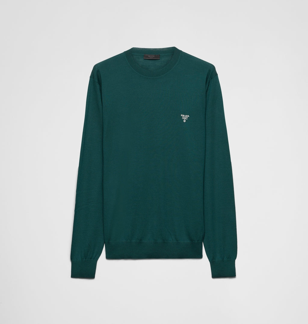 Winniemodo,Winnie modo,Prada UMB264,Prada superfine wool crew neck sweater,Prada sweater,Prada sweater green,Prada sweater me