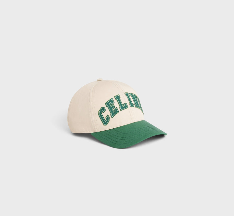 Celine college baseball cap in cotton,Celine 2AK04969P,Celine baseball cotton cap,Celine baseball cap navy,Celine baseball ca