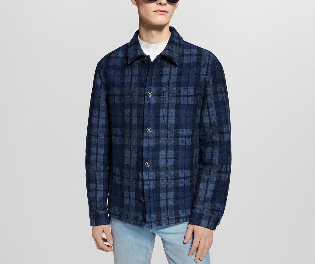 Winniemodo,Winnie modo,Louis Vuitton 1AIK91,LV 1AIK91,Louis Vuitton tartan denim overshirt,Louis Vuitto tartan denim jacket,L