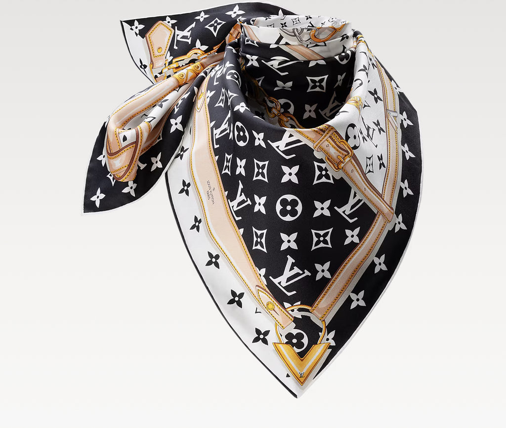 Louis Vuitton M78667,LV M78667,Louis Vuitton M78666,LV M78666,Louis Vuitton monogram confidential square,LV monogram silk sca